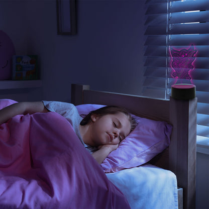 Graviertes Acrylglas im Fee Design mit LED-Sockel