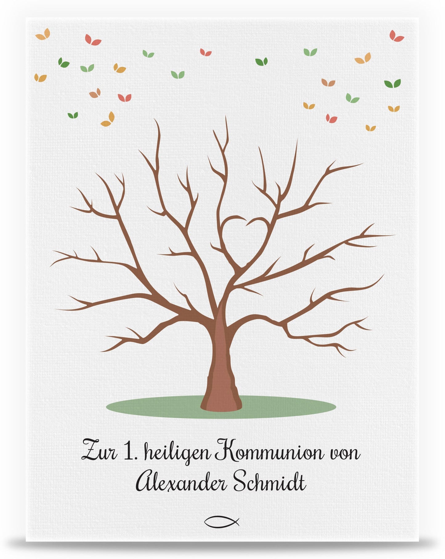 Leinwand als Gästebuch zur Kommunion