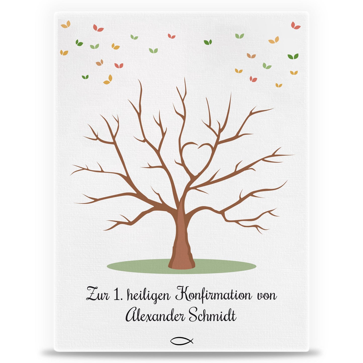 Leinwand als Gästebuch zur Konfirmation