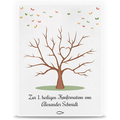 Leinwand als Gästebuch zur Konfirmation