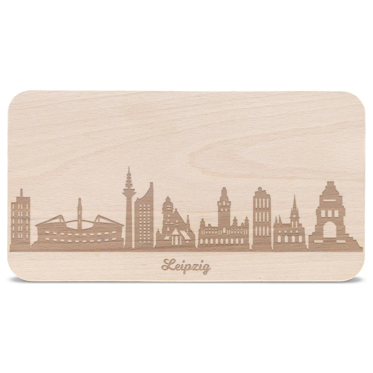 Frühstücksbrettchen Skyline Leipzig