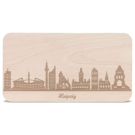 Frühstücksbrettchen Skyline Leipzig