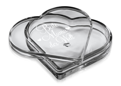 Leonardo Herz Glas Box mit Aufdruck "Beste Mama der Welt"