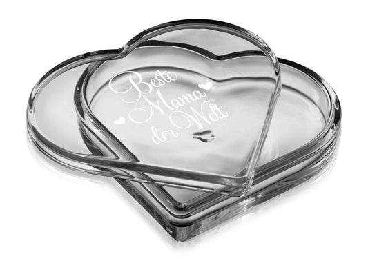 Leonardo Herz Glas Box mit Aufdruck "Beste Mama der Welt"