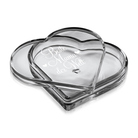 Leonardo Herz Glas Box mit Aufdruck "Beste Mama der Welt"