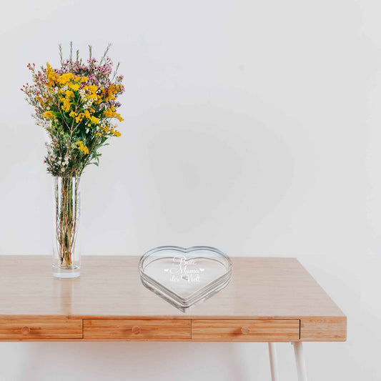 Leonardo Herz Glas Box mit Aufdruck "Beste Mama der Welt"