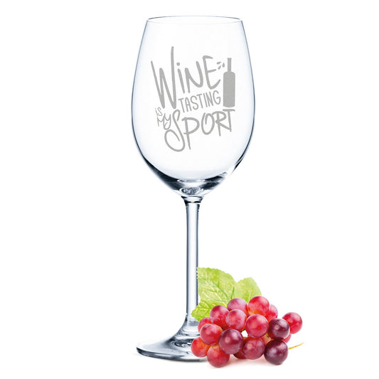 Leonardo Weinglas mit Gravur "Wine is my tasting Sport"