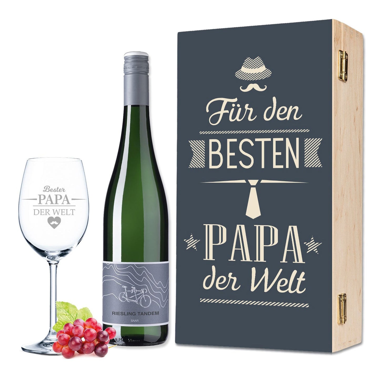 Leonardo Weinglas mit Gravur "Bester Papa der Welt"