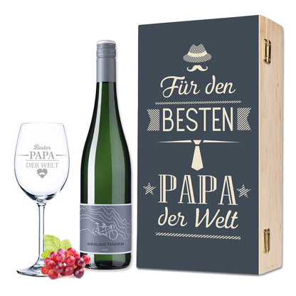 Leonardo Weinglas mit Gravur "Bester Papa der Welt"