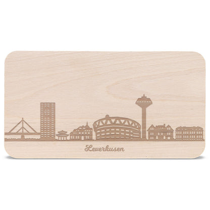 Frühstücksbrettchen Skyline Leverkusen
