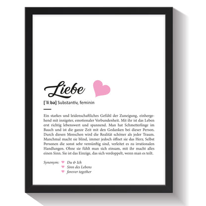 Definition Poster, Kunstdrucke & Worterklärung auf DIN A4 Premium-Foto-Papier