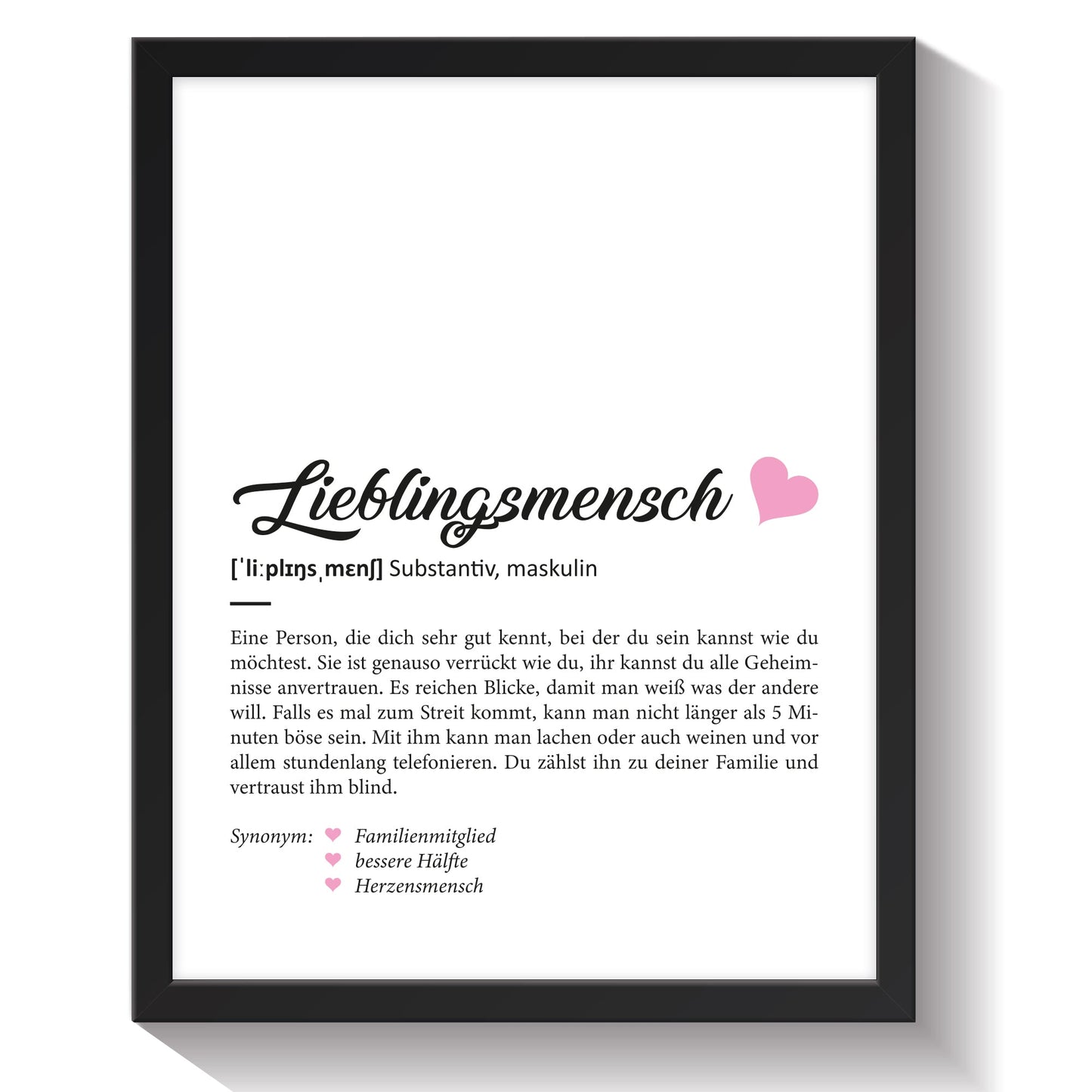 Definition Poster, Kunstdrucke & Worterklärung auf DIN A4 Premium-Foto-Papier