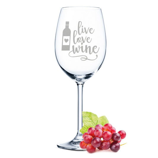 Leonardo Weinglas mit Gravur "Live Love Wine"