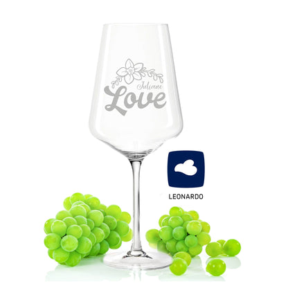 Leonardo Weinglas mit Gravur "Love Floral"