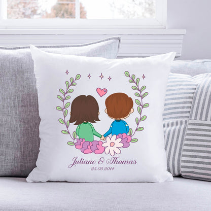 Bedrucktes Kissen mit Motiv "Love Couple"