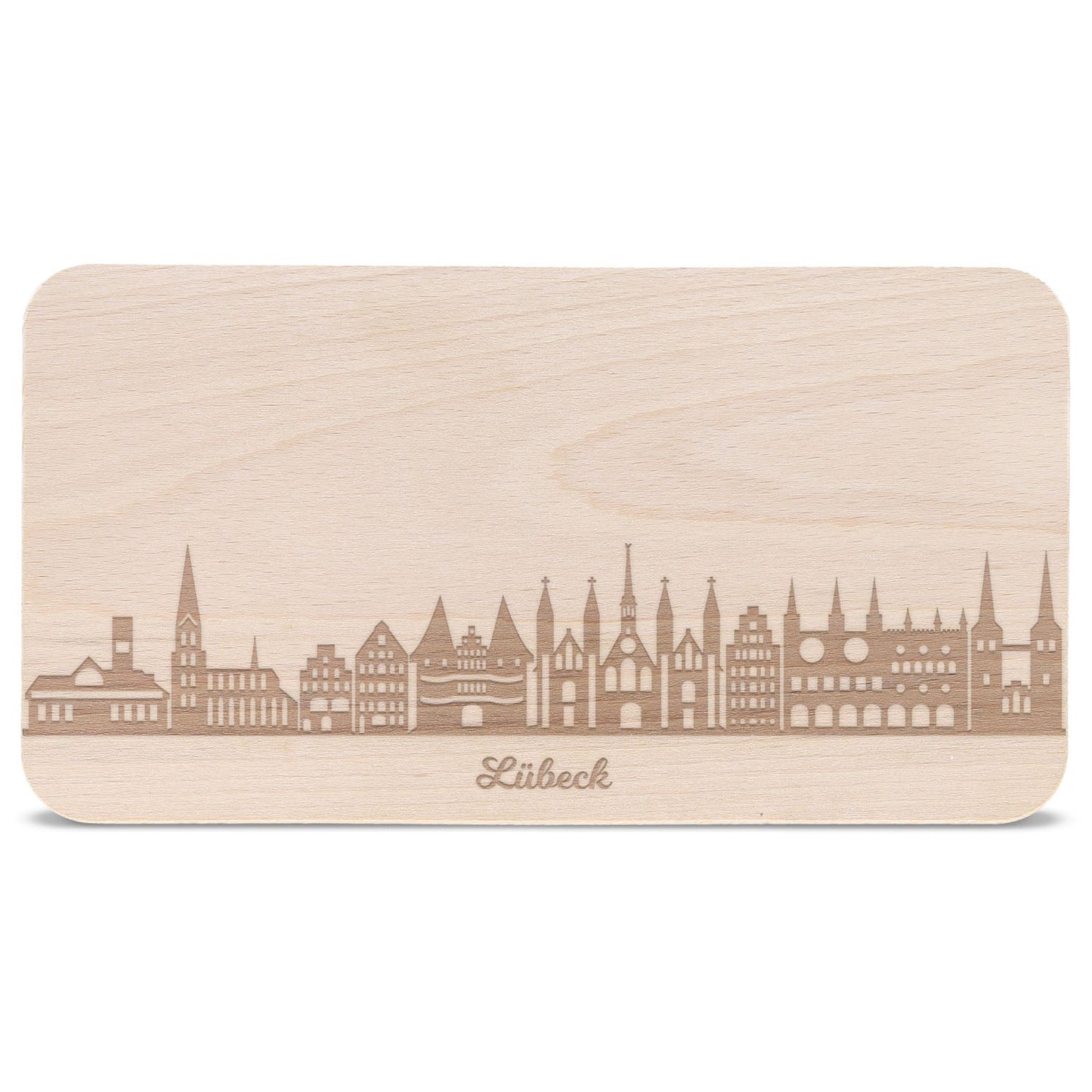 Frühstücksbrettchen Skyline Lübeck
