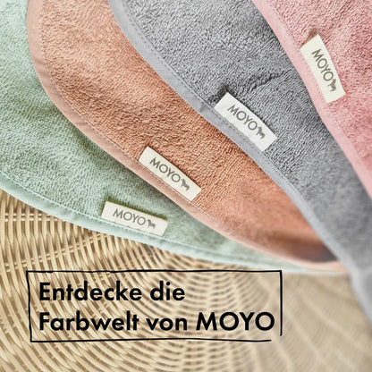 Baby Kapuzenhandtuch mit Ohren in Puder