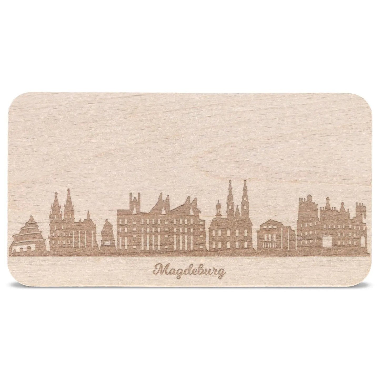 Frühstücksbrettchen Skyline Magdeburg