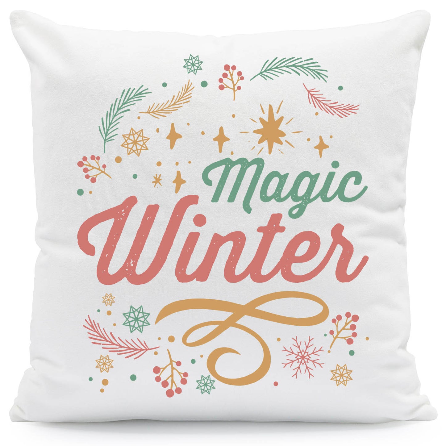 Kissen mit Weihnachtsmotiv - Magic Winter - Weihnachtsdeko - Geschenke für Frauen & Männer