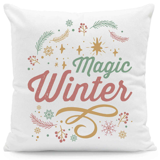Kissen mit Weihnachtsmotiv - Magic Winter - Weihnachtsdeko - Geschenke für Frauen & Männer