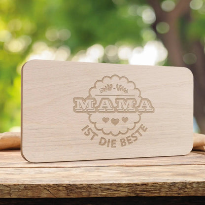 Schneidebrett Frühstücksbrettchen "Mama ist die Beste"