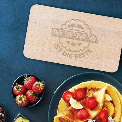 Schneidebrett Frühstücksbrettchen "Mama ist die Beste"