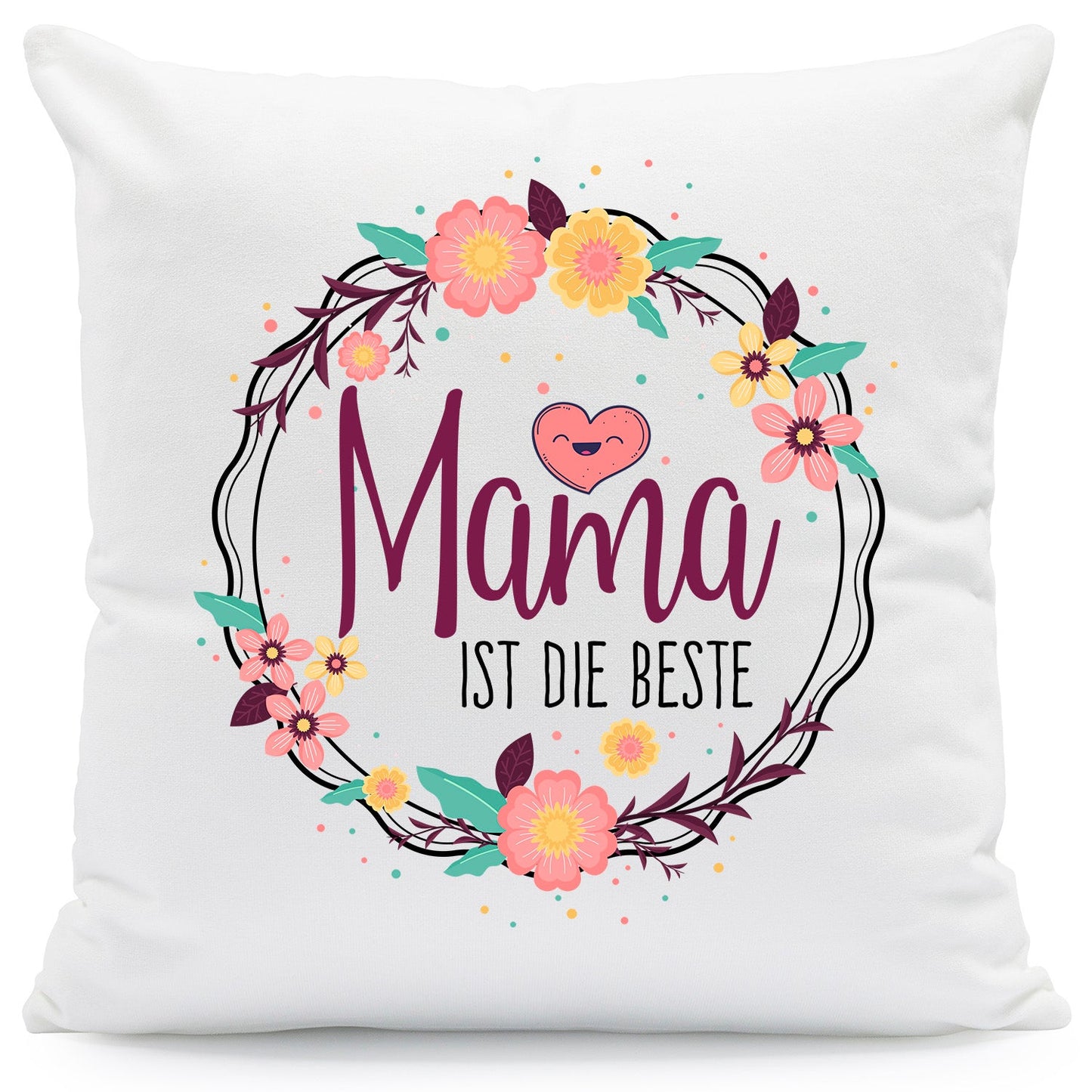 Bedrucktes Kissen mit Spruch Mama ist die beste