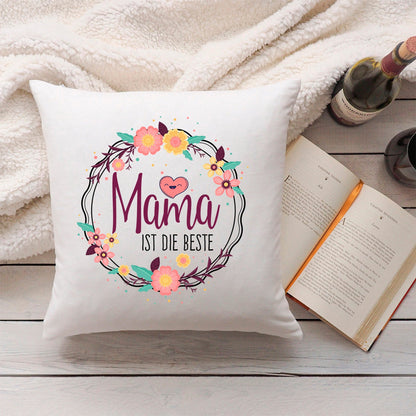 Bedrucktes Kissen mit Spruch Mama ist die beste