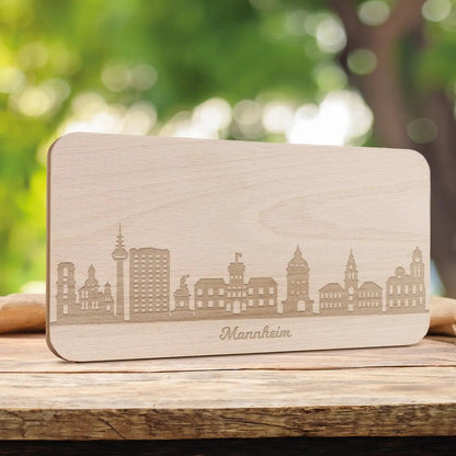 Frühstücksbrettchen Skyline Mannheim