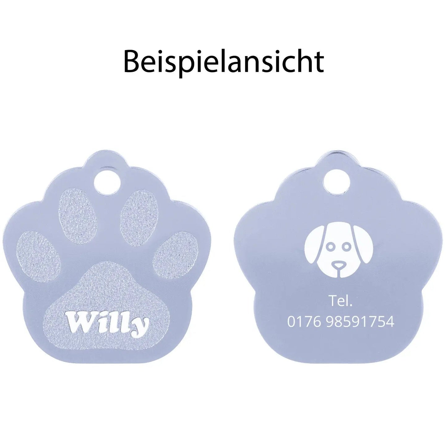 Hundemarke mit Gravur - Große Pfote