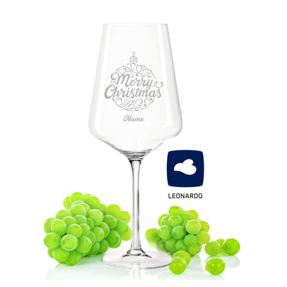 Leonardo Puccini Weinglas mit Gravur "Weihnachtskugel"