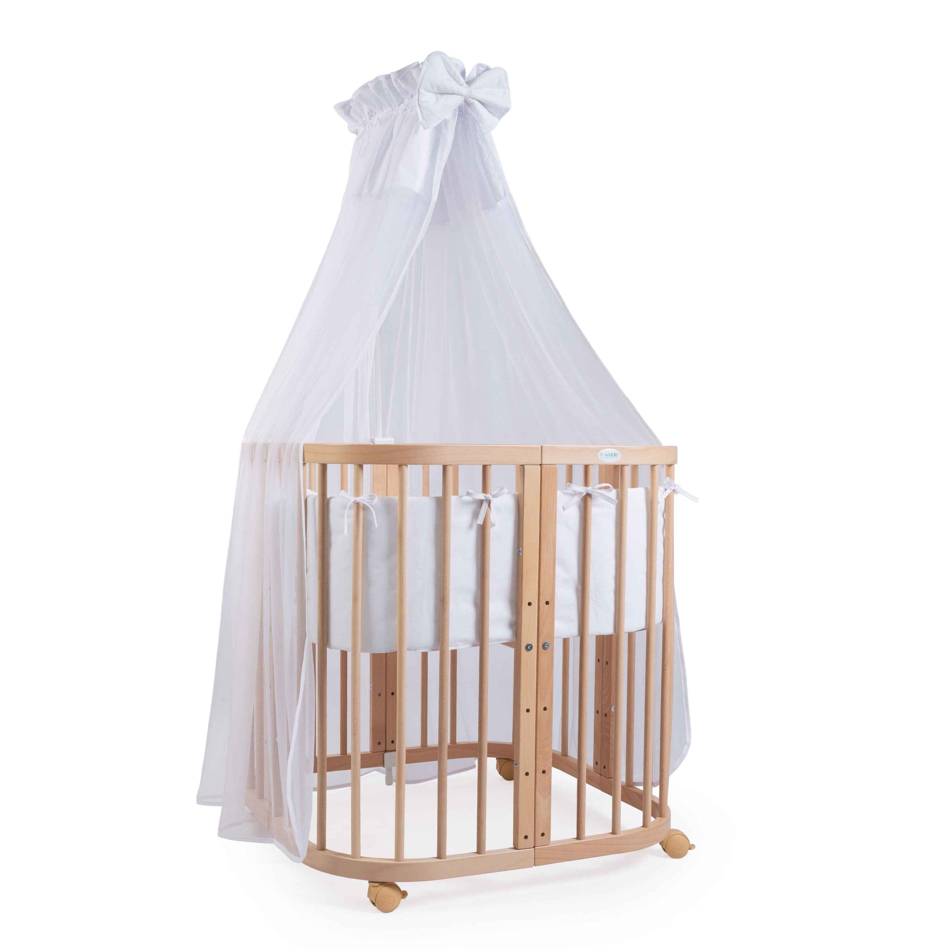 Babybett 7-in-1 – Ein Bett für viele Jahre - mitwachsend | Quadratische Form