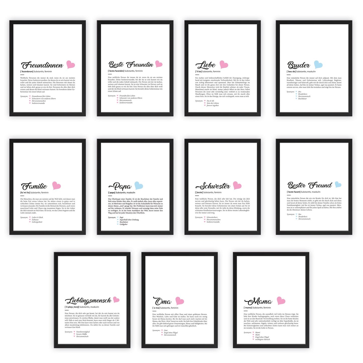 Definition Poster, Kunstdrucke & Worterklärung auf DIN A4 Premium-Foto-Papier