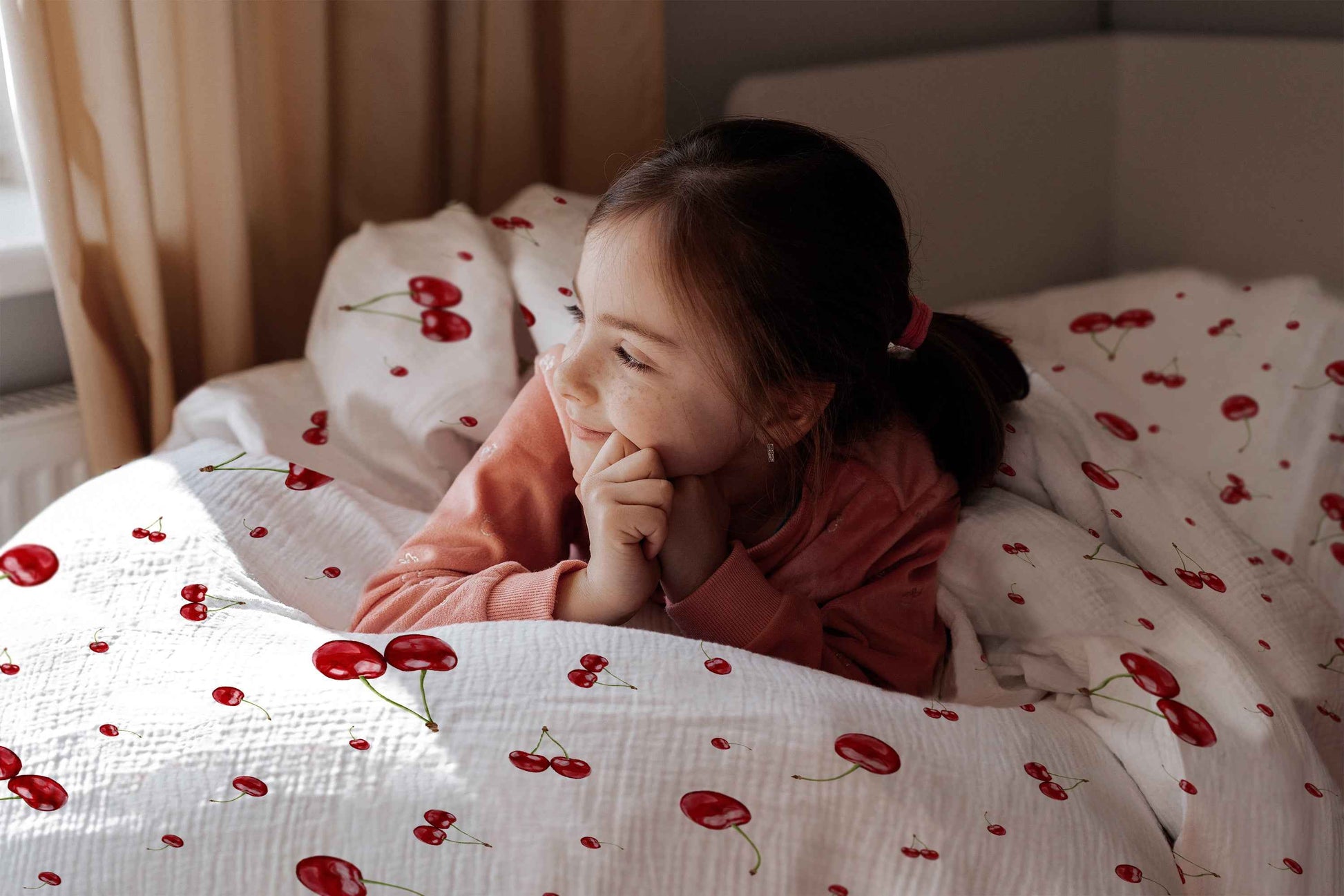 "Kirschen" Premium Kinderbettwäsche