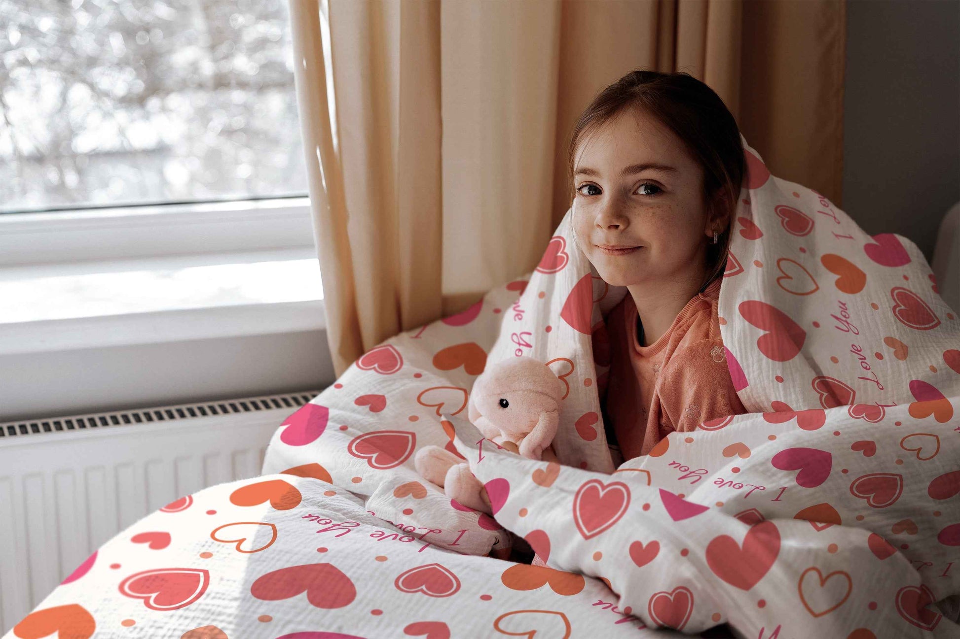 "I love you" Premium Kinderbettwäsche