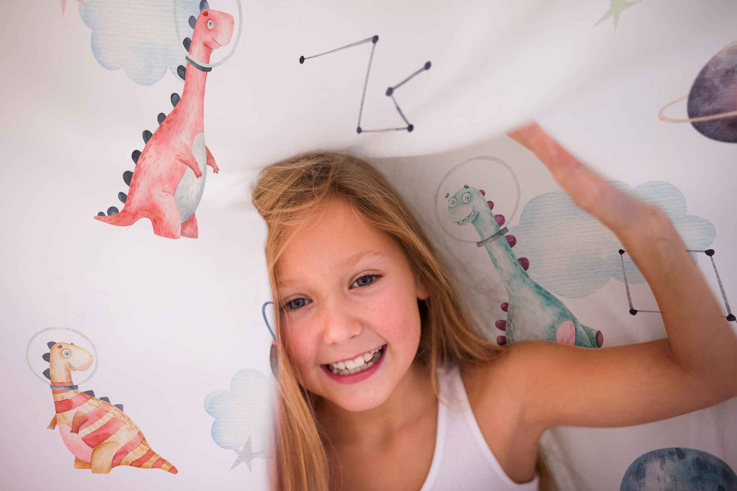 "Dino Galaxy" Premium Kinderbettwäsche