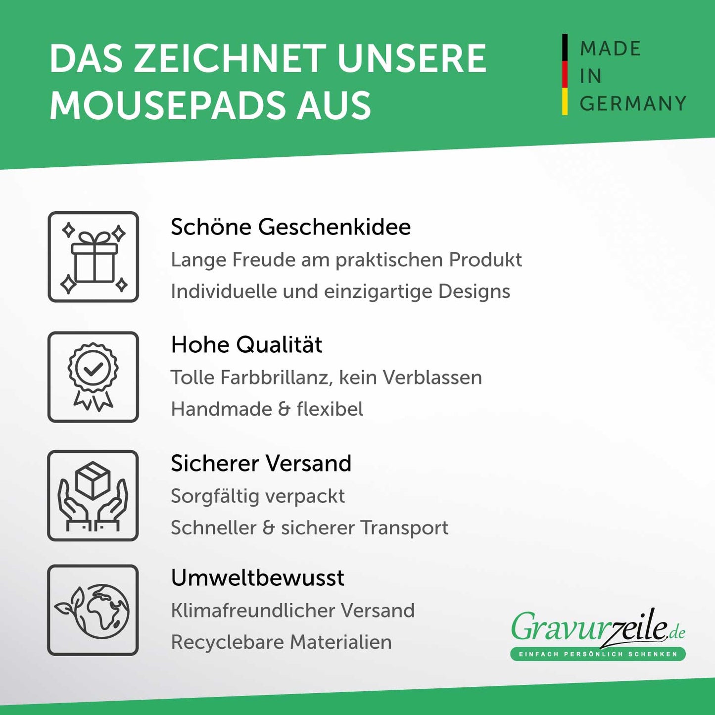 Bedrucktes Mousepad im Follow your Dreams Design