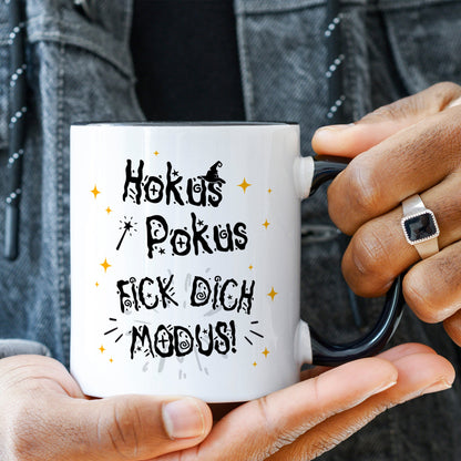 Bedruckte Tasse mit Spruch Hokus Pokus