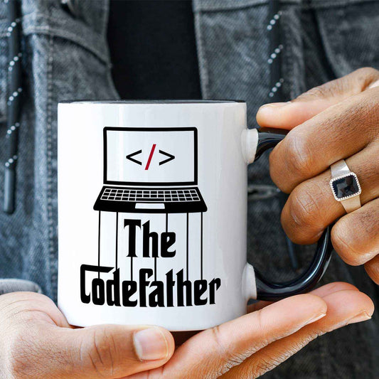 Bedruckte Tasse mit Spruch - The Codefather