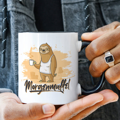 Bedruckte Tasse mit Spruch Morgenmuffel