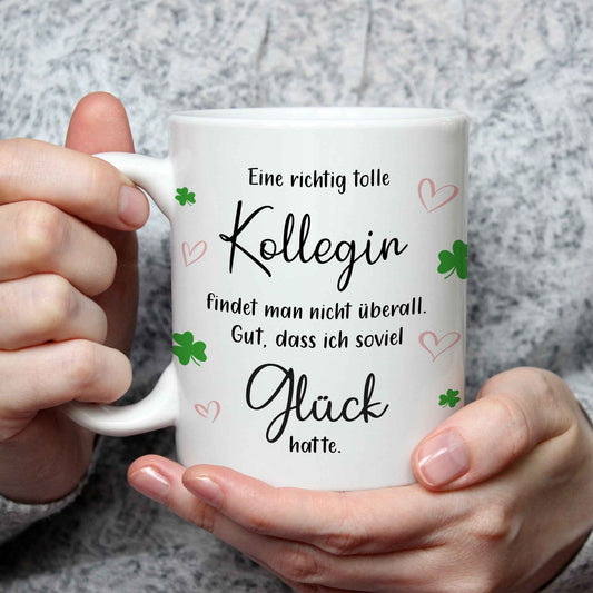 Bedruckte Tasse mit Spruch Tolle Kollegin