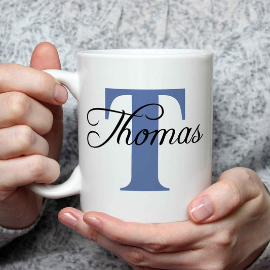 Bedruckte Tasse mit Initialen und Namen
