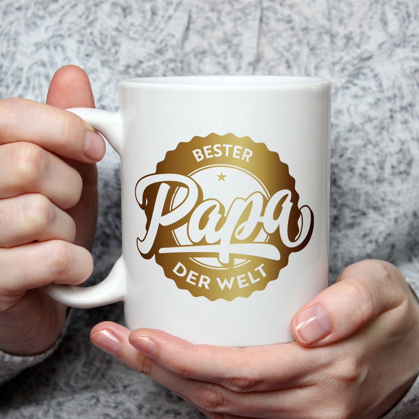 Bedruckte Tasse mit Spruch Bester Papa der Welt