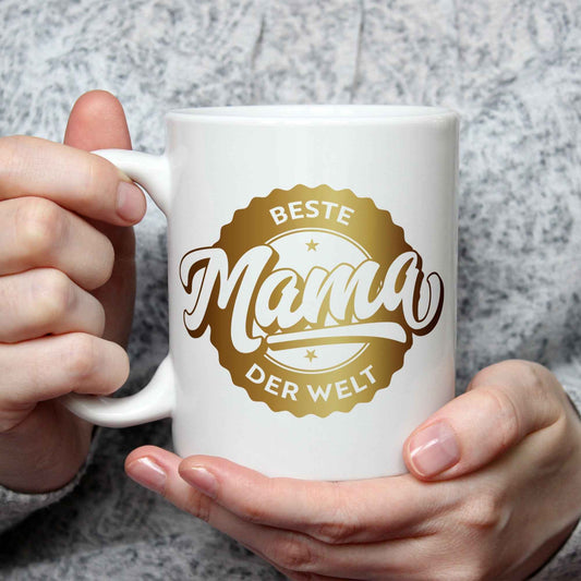 Bedruckte Tasse mit Spruch Beste Mama der Welt