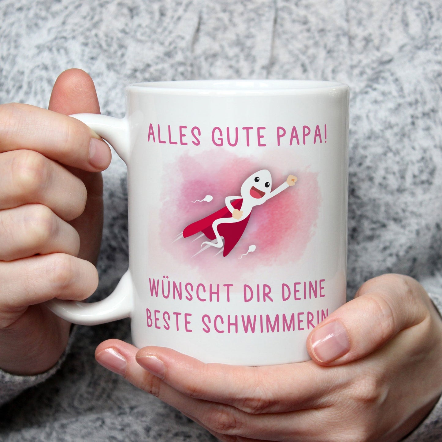 Bedruckte Tasse mit Spruch Bester Schwimmer
