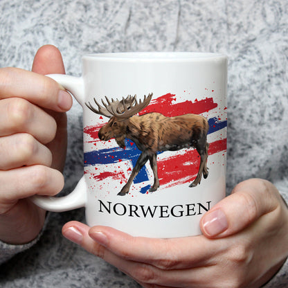 Bedruckte Tasse mit Motiv Norwegen