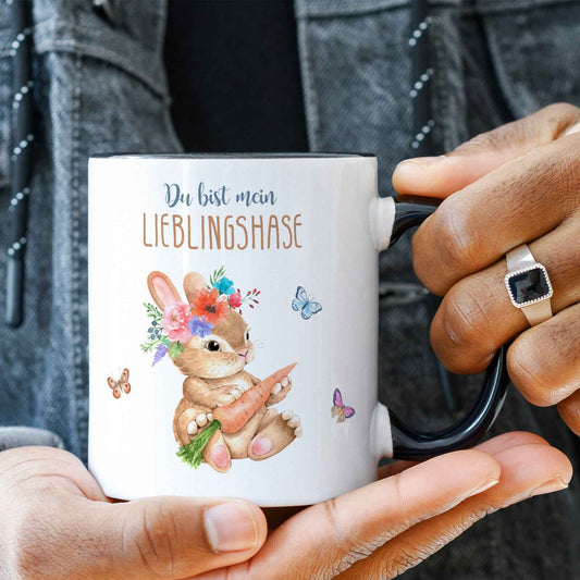 Bedruckte Tasse mit Spruch Lieblingshase