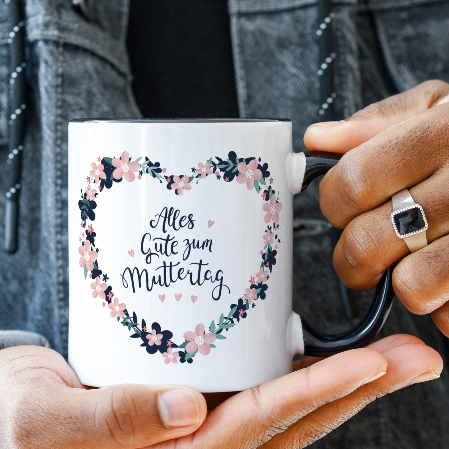 Bedruckte Tasse mit Spruch Alles gute zum Muttertag