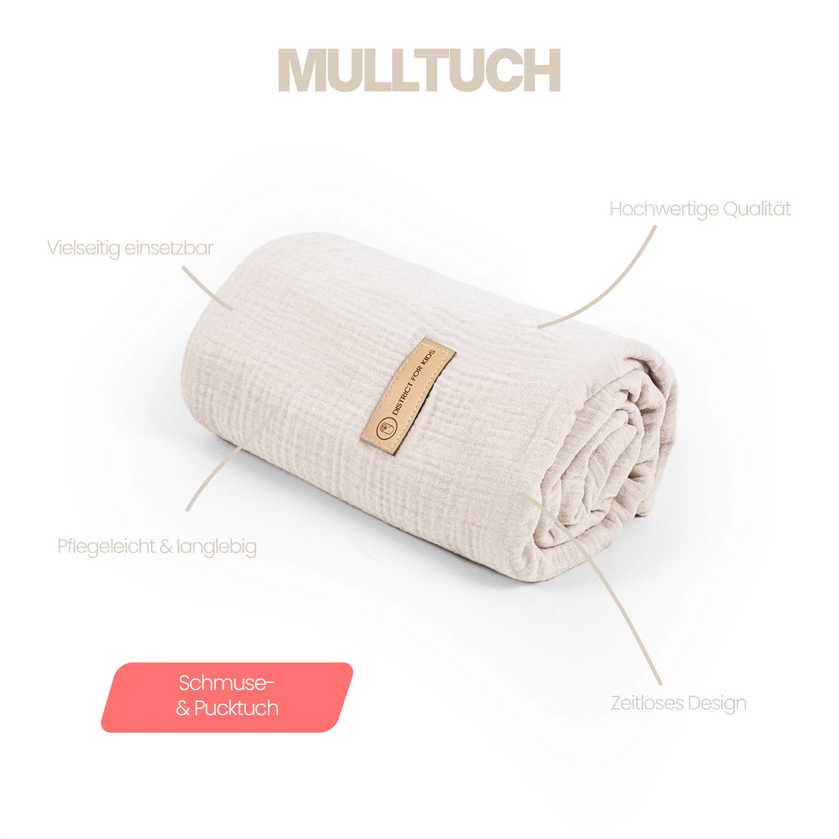 Musselindecke – Mulltuch, Schmuse- & Puckdecke