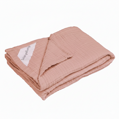 Musselin Decke 100 cm x 75 cm zartes Rosenholz